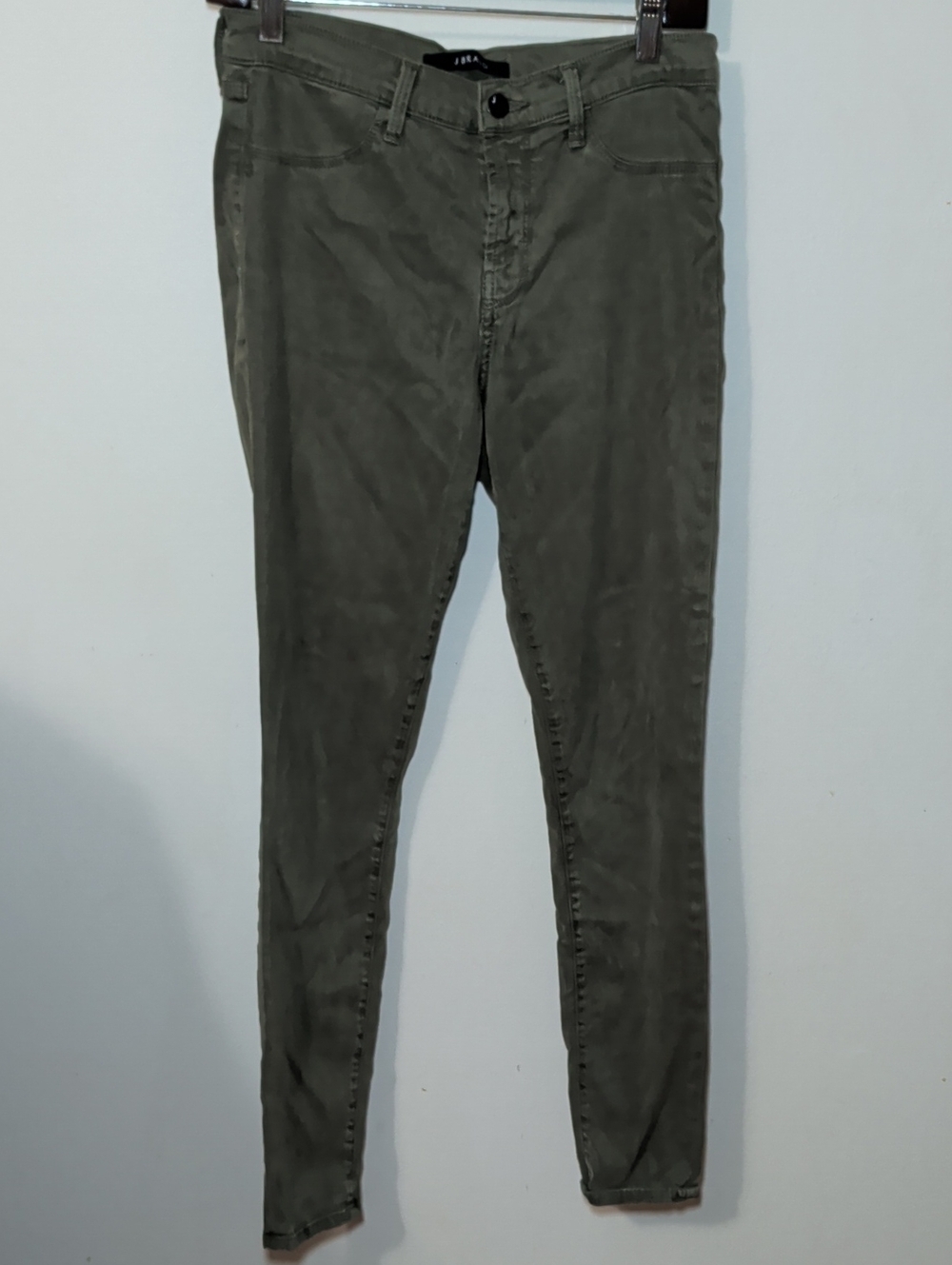 J Brand Mid-Rise Super Skinny Pants in Malachite Green Women's Size 28"
